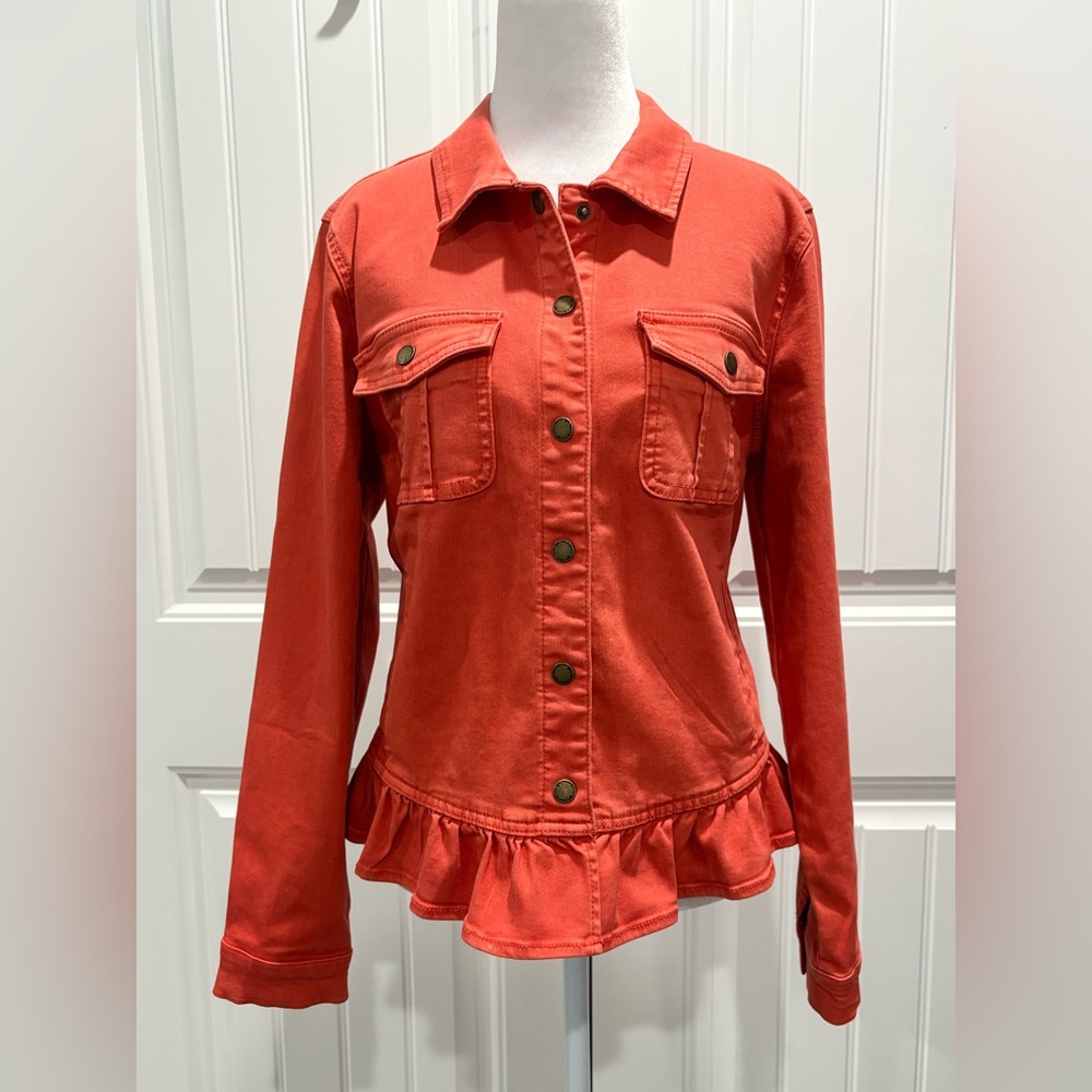 Belle Boho by Kim Gravel Vintage Style Ruffle Hem Jacket Size S